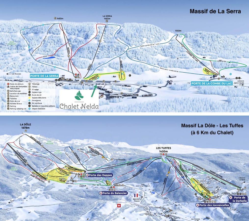 Gite Avec Terrasse Et Belle Vue - Chaletnelda Com Lamoura Buitenkant foto
